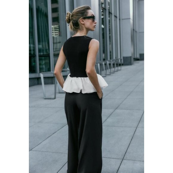 ZARA CONTRAST STRETCH TOP - Picture 3 of 6